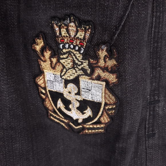 Coogi Australia Jeans Men's 42 x 35 Black Anchor Hip Hop Baggy Urban Embroidered - Picture 4 of 16